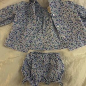The Beaufort Bonnet Company Purple Floral Matching Set